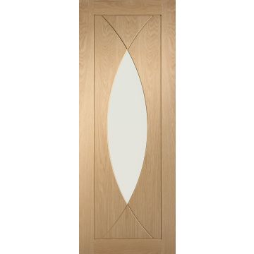 Oak Pre Finished Internal Door: Type Pesaro with Clear Glass