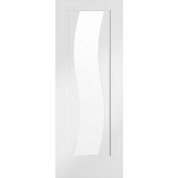 White Pre-Finished Internal Clear Glazed Door: Type Florence
