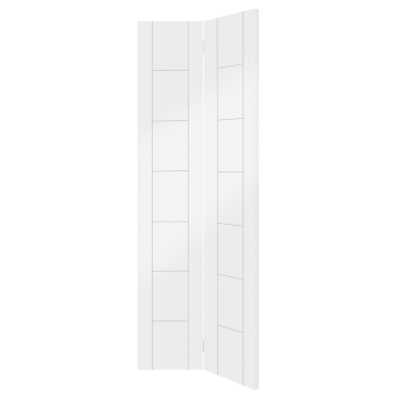 White Primed Internal Bi Fold Door: Type Palermo