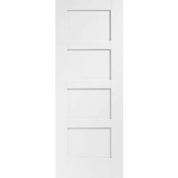 White Primed Internal Door: Type Shaker 4 Panel