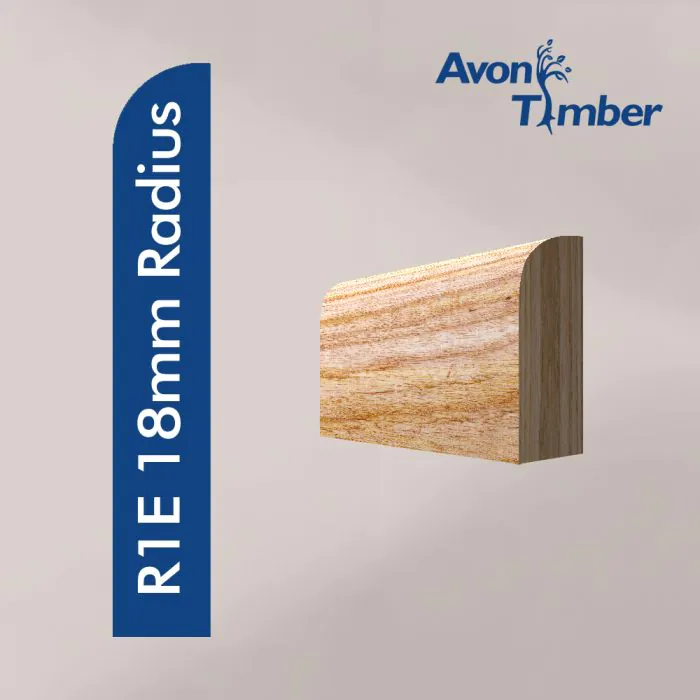 Solid American White Ash Pencil Round (18mm Radius) Architrave (Per Metre)