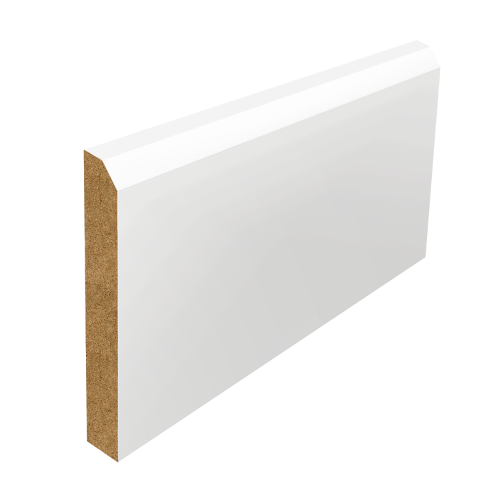 Bevelled MDF Skirting Board (White Primed) Bevelled MDF Skirting Board (White Primed)