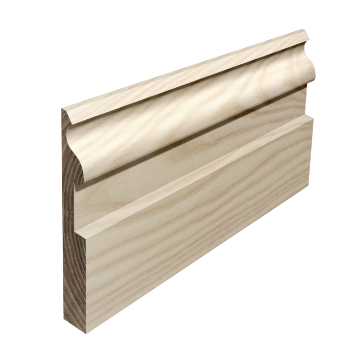large ogee ash skirting board