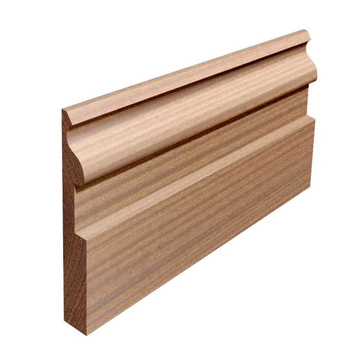 large ogee sapele skirting board