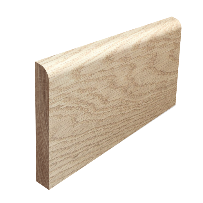 round one edge oak skirting board