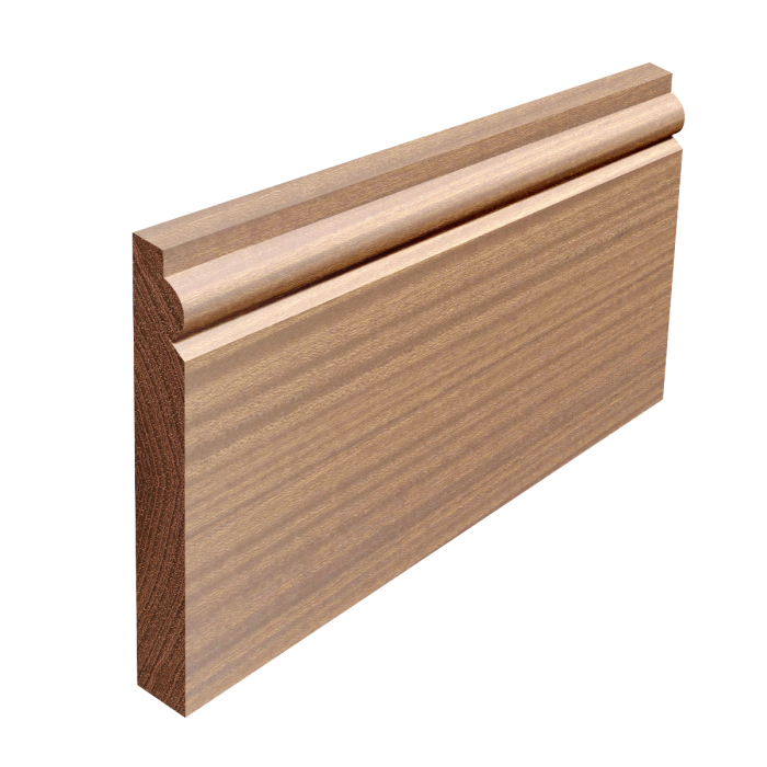mini torus sapele skirting board