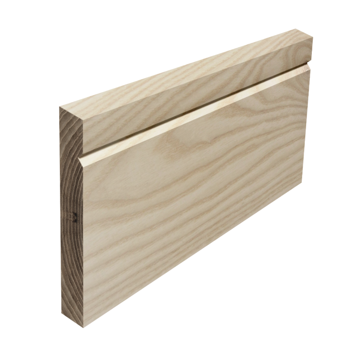 v splayed ash skirting board