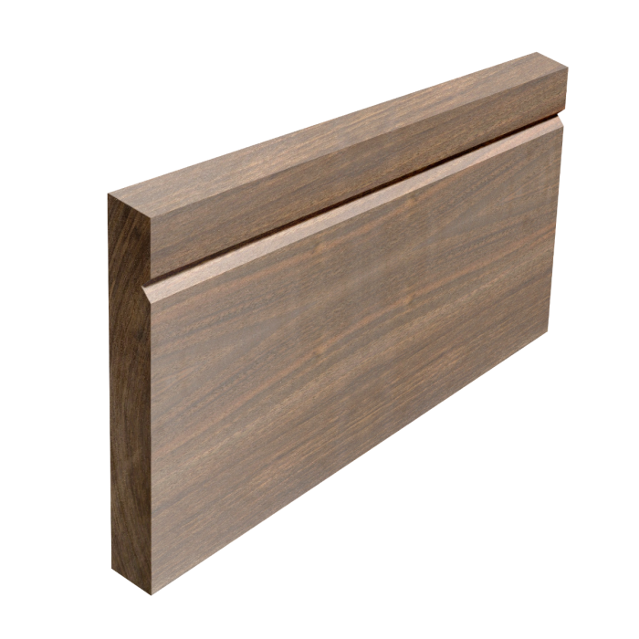 v splayed walnut skirting board