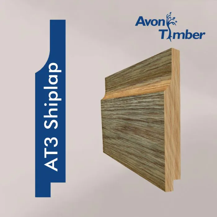 European Oak Type AT3 Shiplap Cladding (Per Metre)