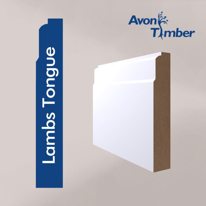 Lambs Tongue MDF Skirting Board (White Primed) Lambs Tongue MDF Skirting Board (White Primed)
