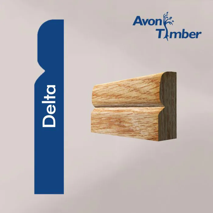 Solid Oak Delta Architrave (Per Metre) Solid Oak Delta Architrave (Per Metre)