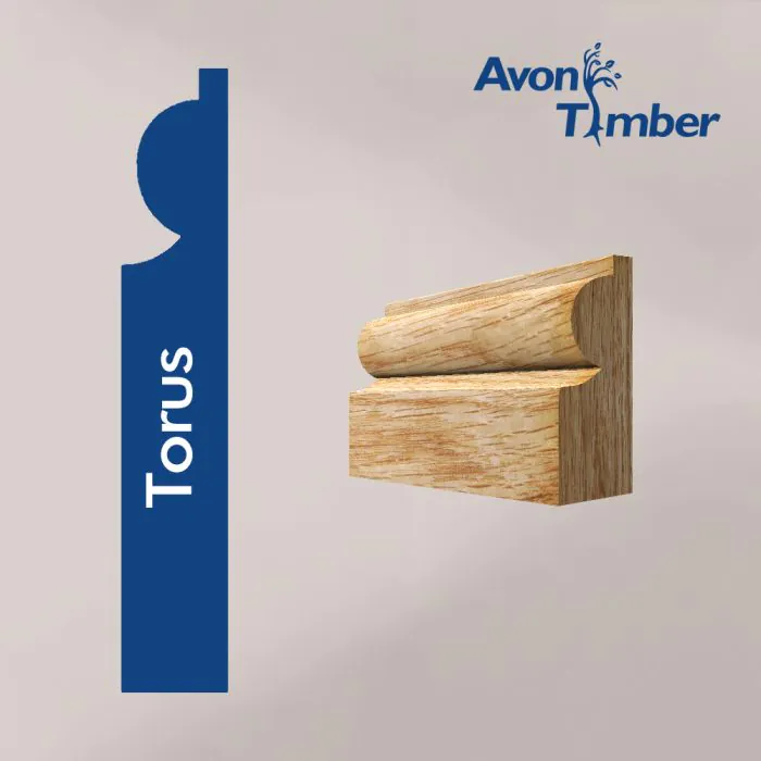 Solid Oak Torus Architrave (Per Metre) Solid Oak Torus Architrave (Per Metre)