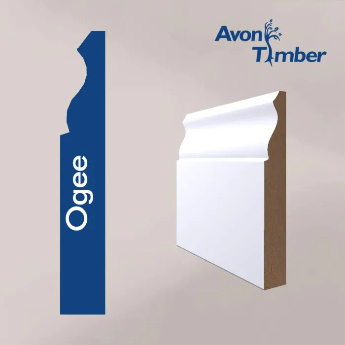 Ogee White Primed MDF Architrave Ogee White Primed MDF Architrave