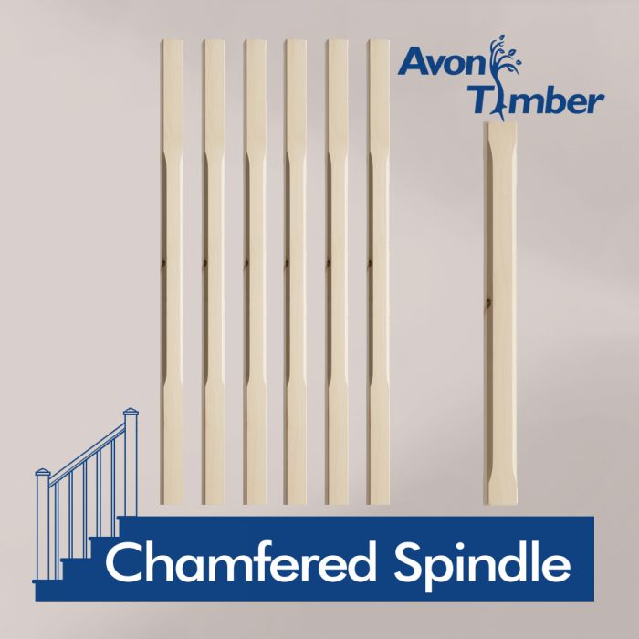 Benchmark Pine Stop Chamfered Spindle for staircases