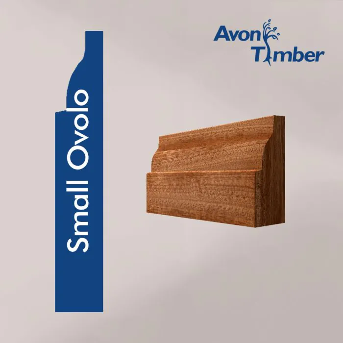 Solid Sapele Small Ovolo Architrave (Per Metre) Solid Sapele Small Ovolo Architrave (Per Metre)