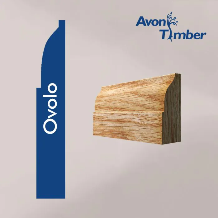Solid Oak Ovolo Architrave (Per Metre) Solid Oak Ovolo Architrave (Per Metre)