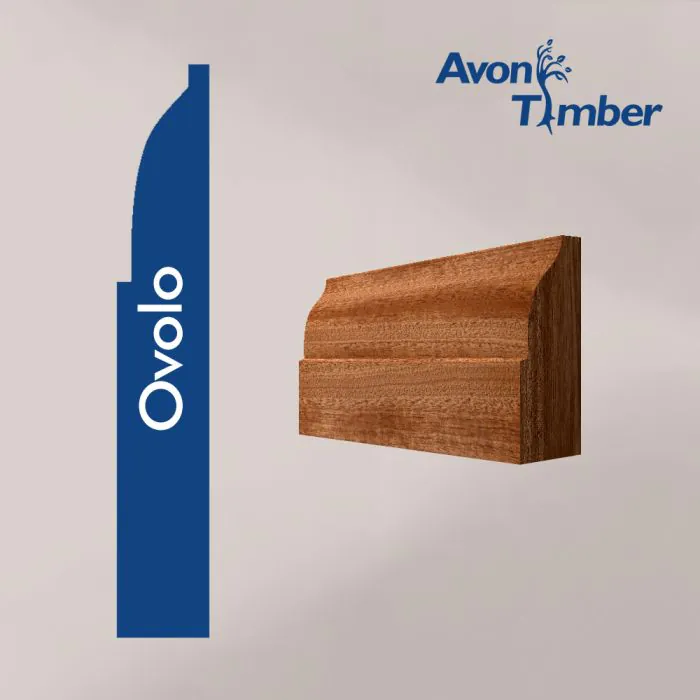 Solid Sapele Ovolo Architrave (Per Metre) Solid Sapele Ovolo Architrave (Per Metre)