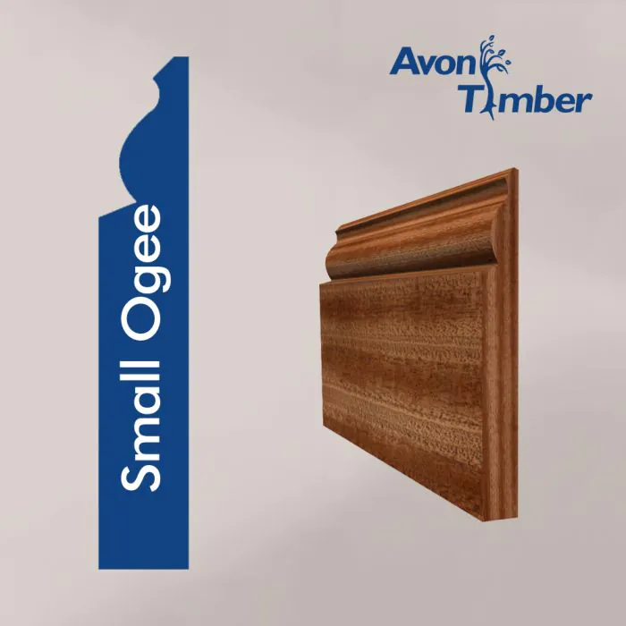 Solid Sapele Small Ogee Skirting (Per Metre) Solid Sapele Small Ogee Skirting (Per Metre)