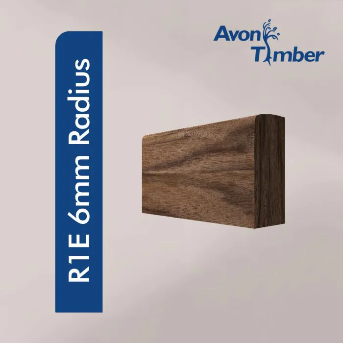 Solid American Black Walnut Pencil Round (6mm Radius) Architrave (Per Metre) Solid American Black Walnut Pencil Round (6mm Radius) Architrave (Per Metre)