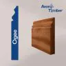 Solid Sapele 15mm Ogee Skirting (Per Metre)