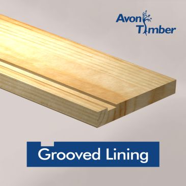 Grooved Solid Pine Lining set With Doorstop