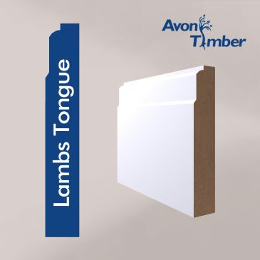 Lambs Tongue MDF Skirting Board (White Primed)