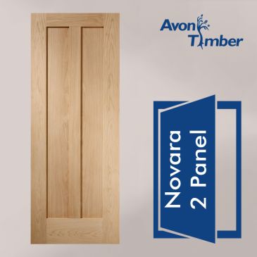 Oak Internal Door: Type Novara 2 Panel