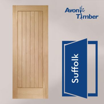 Oak M&T External Door: Type Suffolk
