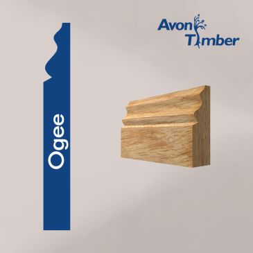 Solid American White Oak 15mm Ogee Architrave (Per Metre)