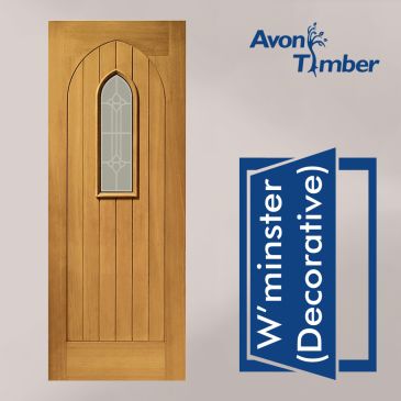 Oak Pre-Finished Double Glazed External Door: Type Westminster (Decorative)