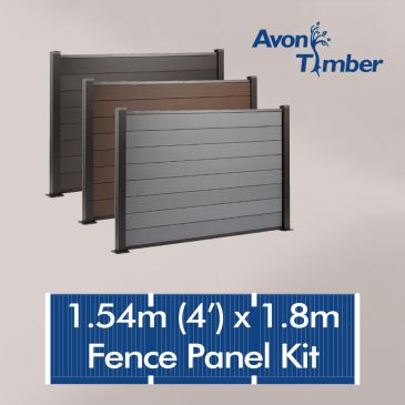 Saige Longlife Composite 1.54m x 1.8m Fence Panel Kit