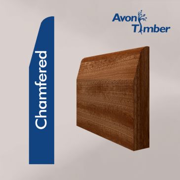 Solid Sapele Chamfered Skirting (Per Metre)
