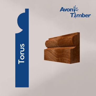 Solid Sapele Torus Architrave (Per Metre)