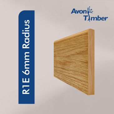 Pencil Round (6mm Radius) Profile Solid Oak Skirting Board (Per Metre)