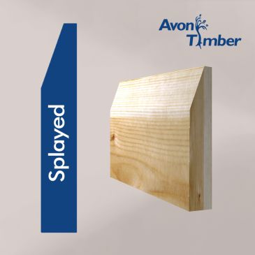 Solid Pine Splayed Skirting (Per Metre)