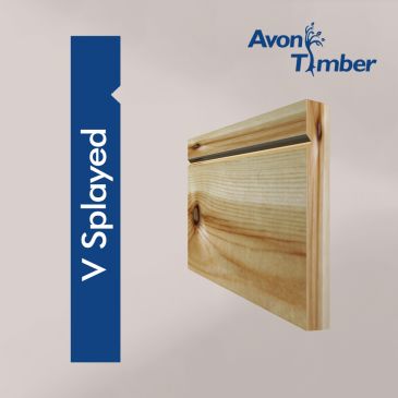 Solid Pine V Splayed Skirting (Per Metre)