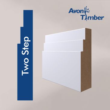 2 Step Profile White Primed MDF Architrave