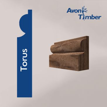 Solid American Black Walnut Torus Architrave (Per Metre)