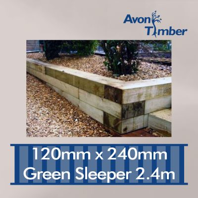 120x240mm Green Treated Railway Sleeper