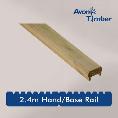 Green Treated Universal Decking Handrail/Baserail incl. Fillet