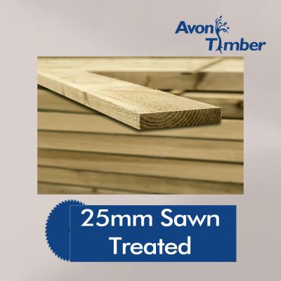 25mm Rough Sawn Timber Carcassing Green Treated