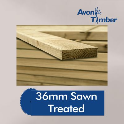 36mm Rough Sawn Timber Carcassing Green Treated