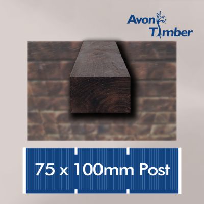 75x100mm Sawn Post Brown Treated
