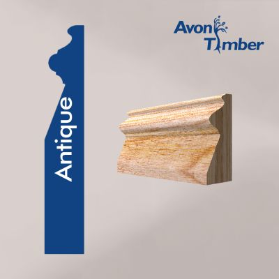 Solid American White Ash Antique Architrave (Per Metre)