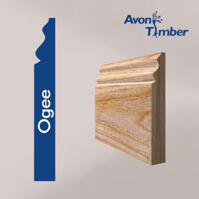 Solid American White Ash 15mm Ogee Skirting