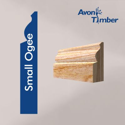 Solid American White Ash Small Ogee Architrave (Per Metre)