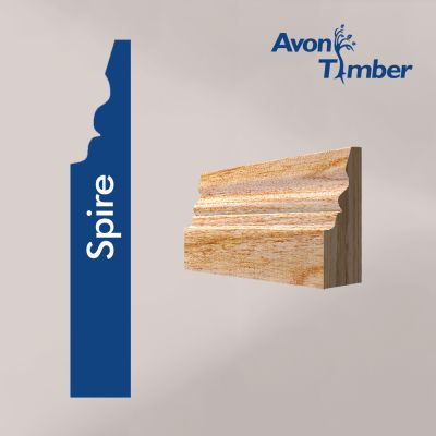 Solid American White Ash Spire Architrave (Per Metre)