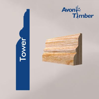 Solid American White Ash Tower Architrave (Per Metre)