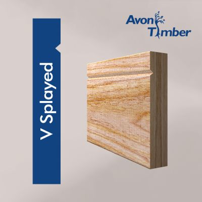 Solid American White Ash V Splayed Skirting (Per Metre)