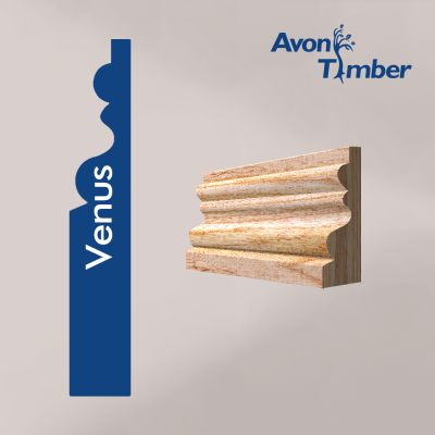 Solid American White Ash Venus Architrave (Per Metre)